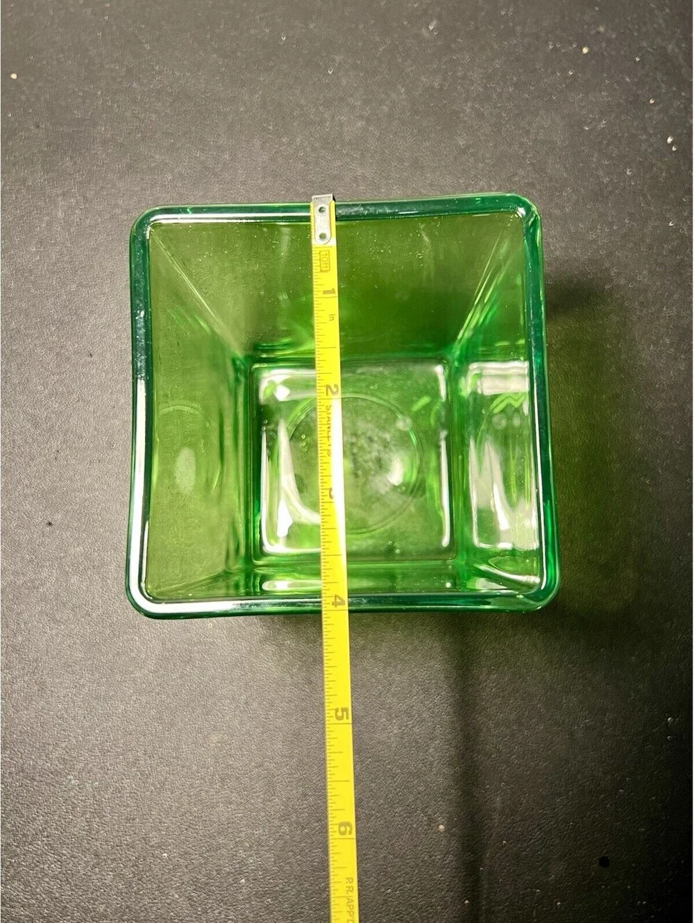 Teleflora Contemporary Green Glass Cube Vase, 4x5